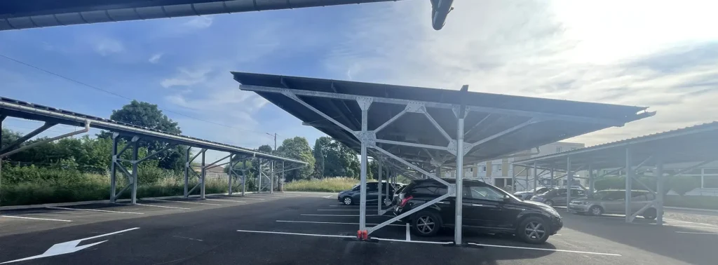 ombriere de parking galvanisee structure metallique